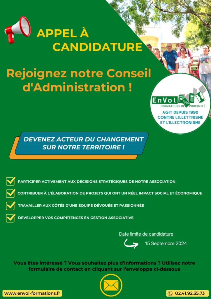 flyer appel à candidature conseil administration