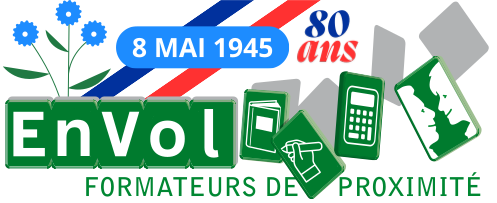 Logo bleuet tricolore 8 mai 2025