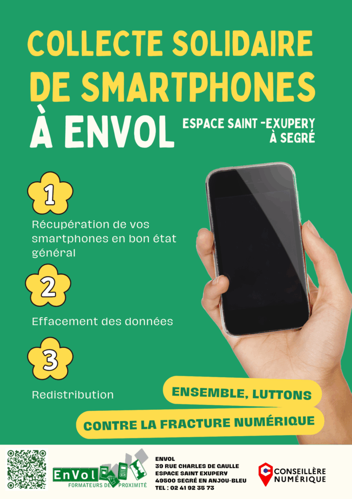 Flyer collecte solidaire de smartphones