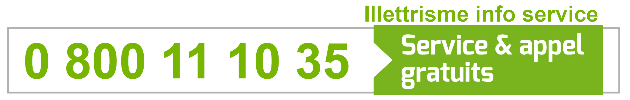Illettrisme Info Service - 0 800 11 10 35 - Service et appel gratuits