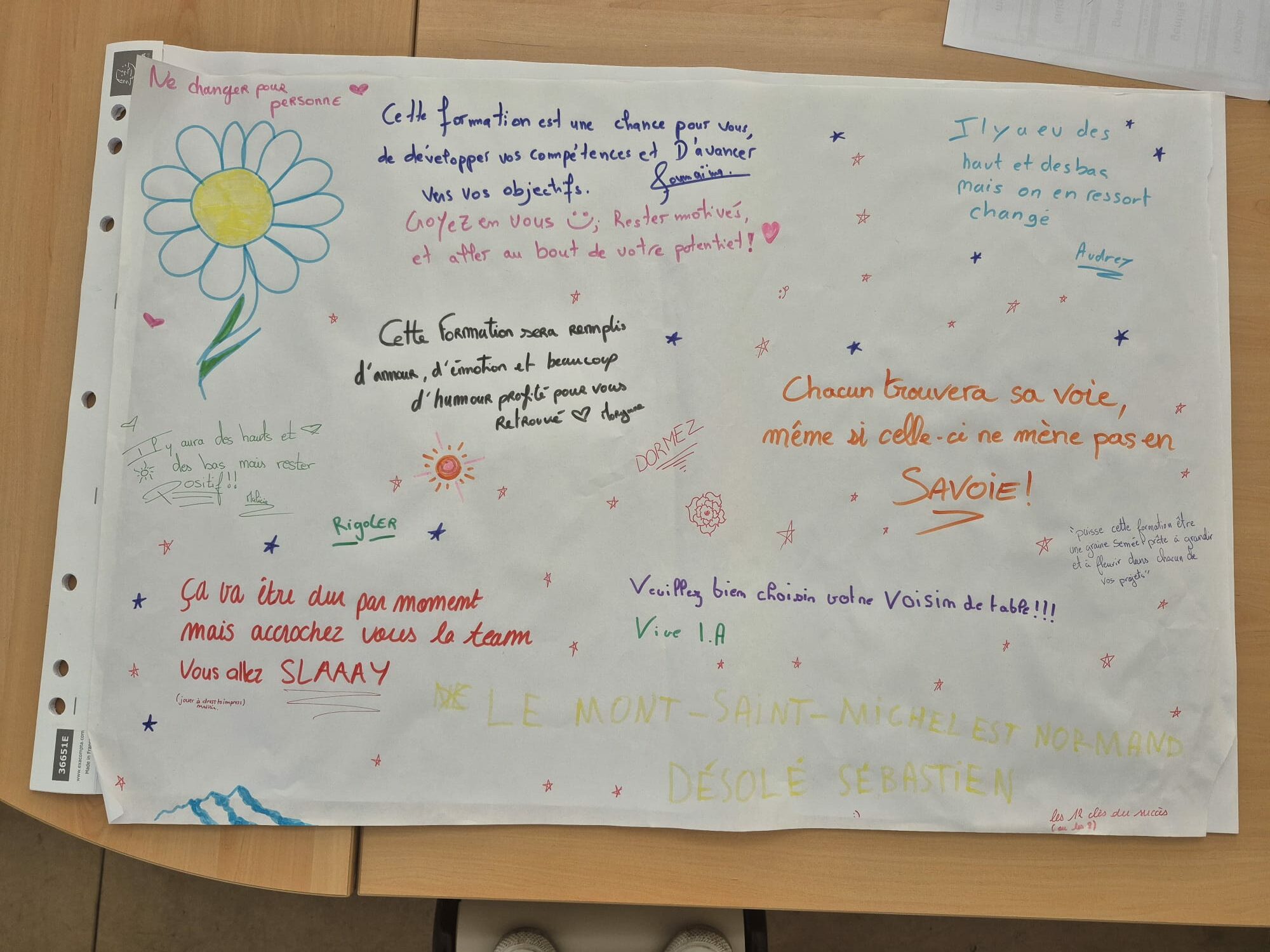 témoignages écrit du groupe PCA segré