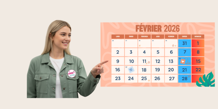 illustration calendrier février 2026