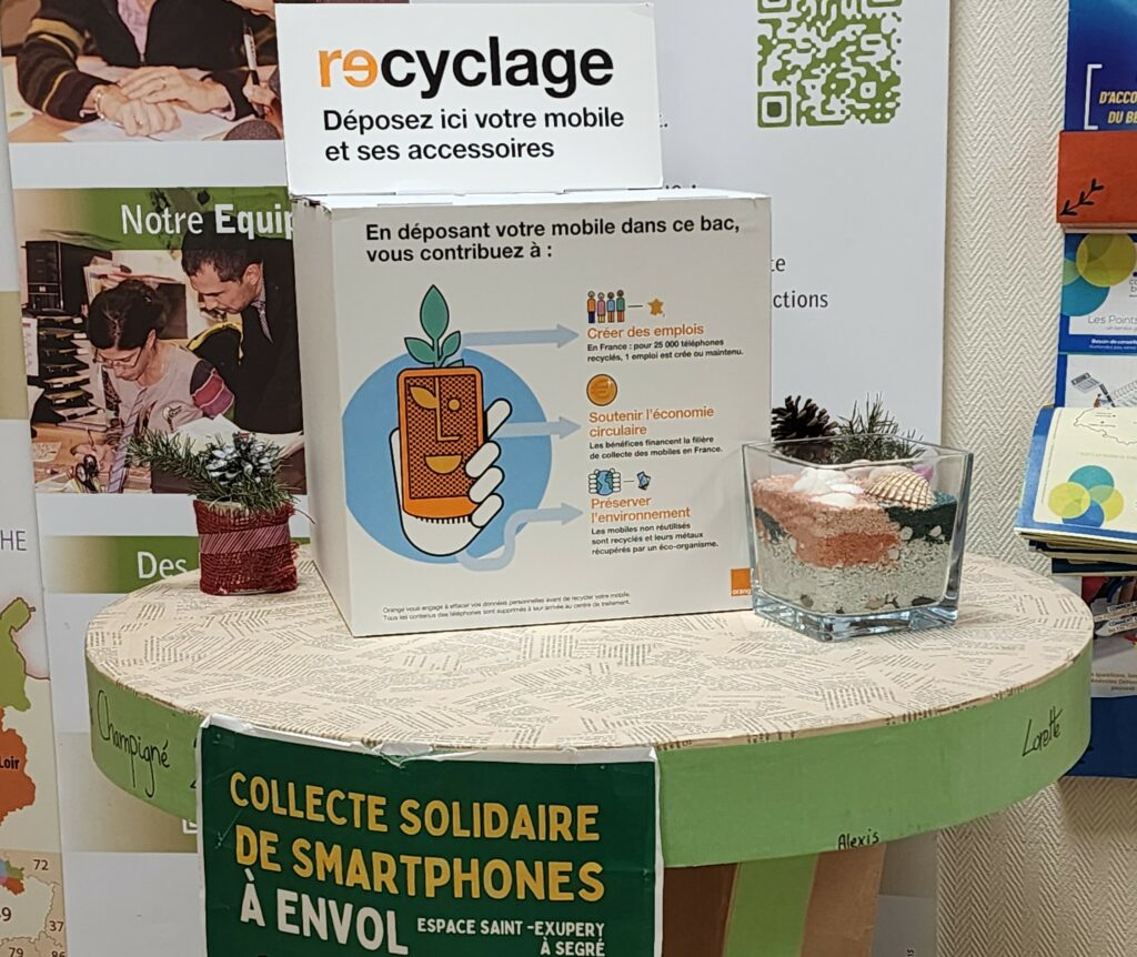 Collecte de téléphones usagés chez EnVol