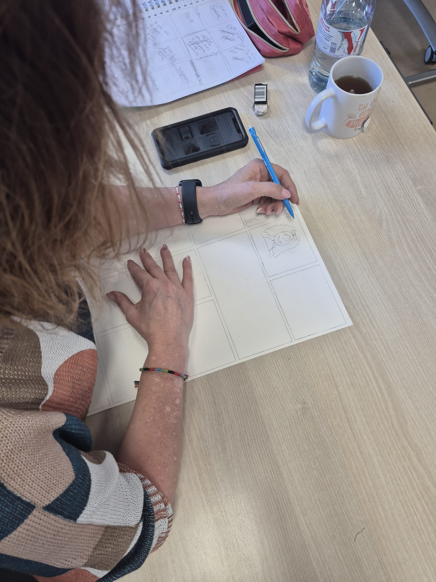 Travail de dessin du groupe PCA