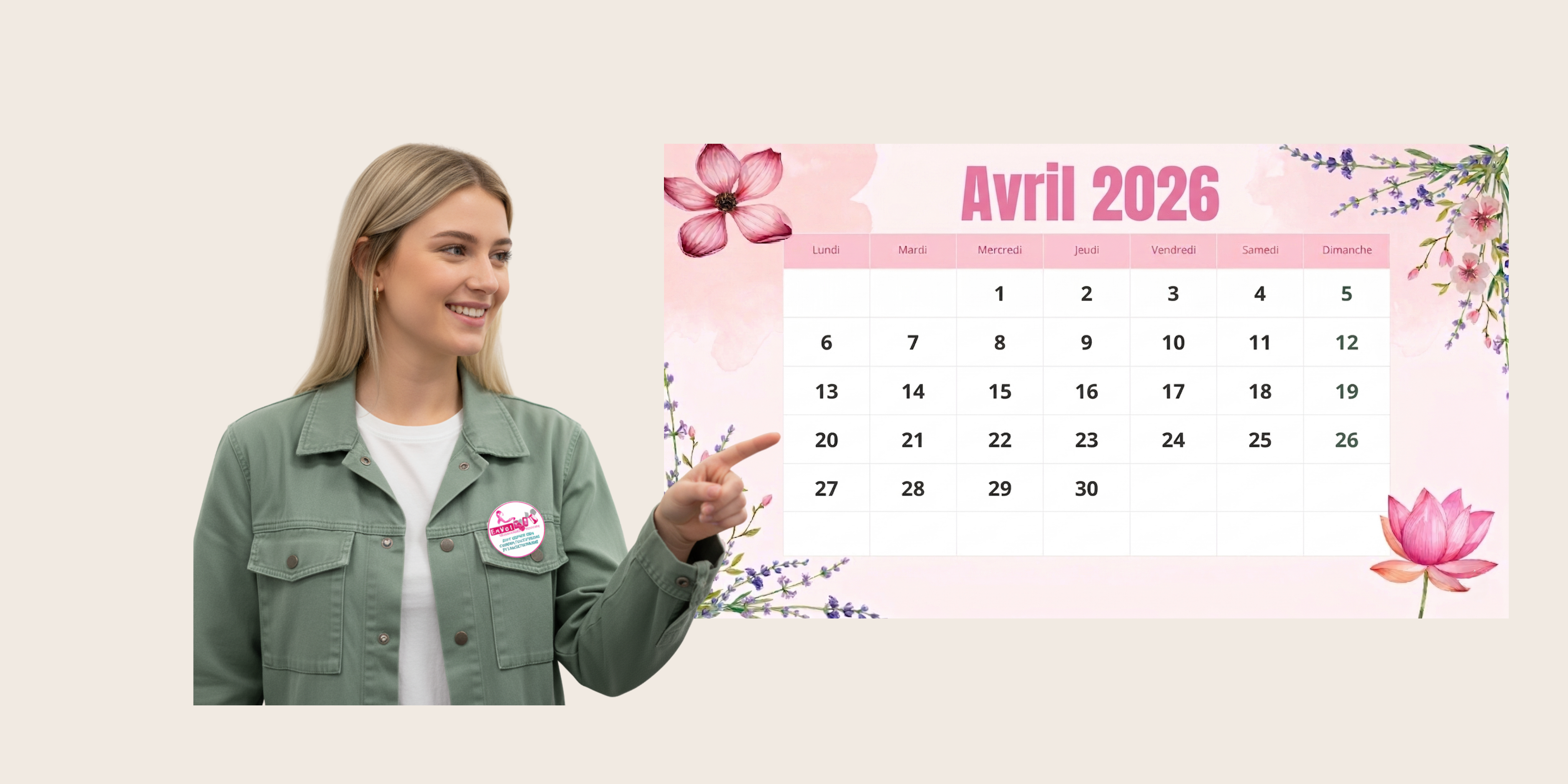 Calendrier Avril 2026