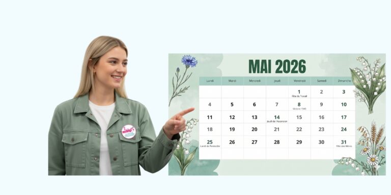 illustration notre agenda - jeune fille avec un calendrier