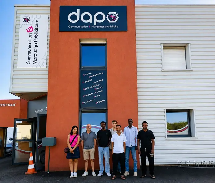 Visite de l'entreprise DAPO par le groupe PCA FLE