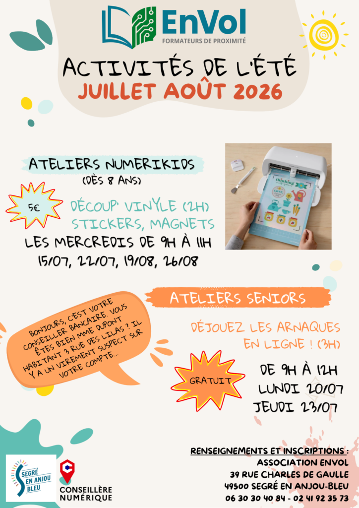 ateliers séniors et numérikids été 2026