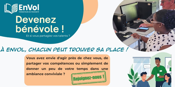 bannière bénévolat chez EnVol