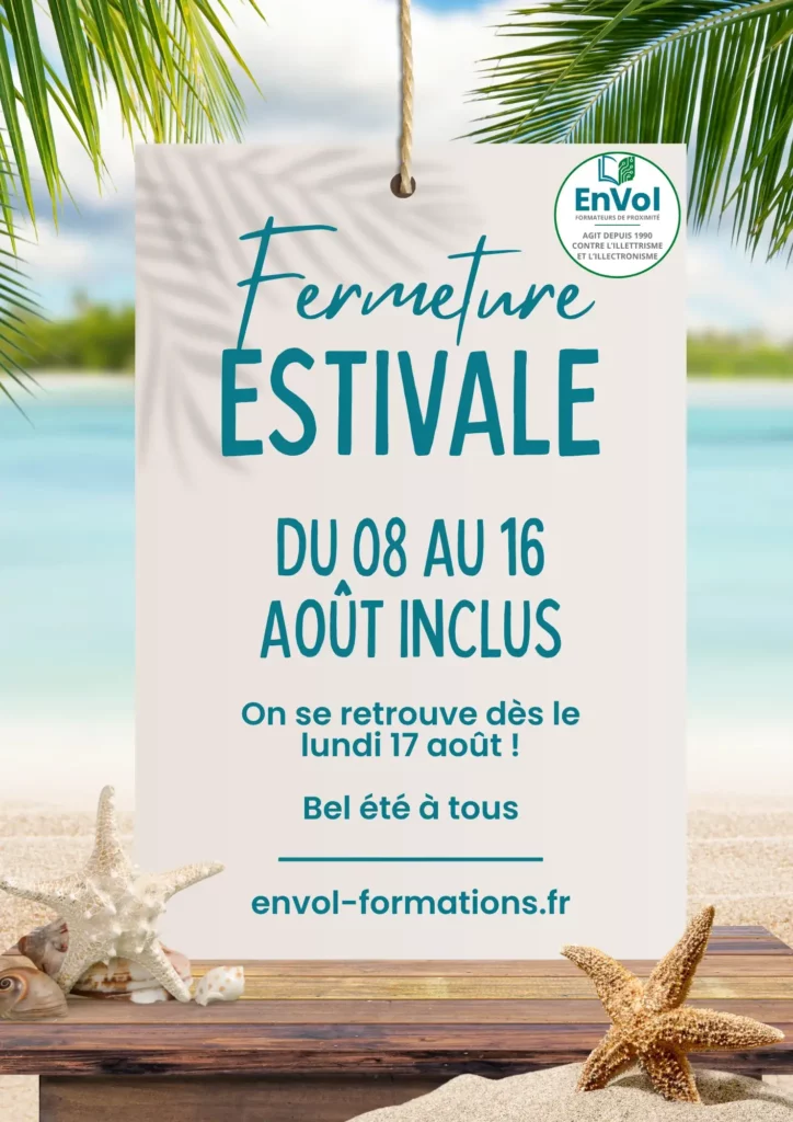 flyer fermeture été envol 2026