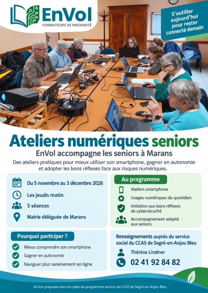 flyer actu cours séniors à marans