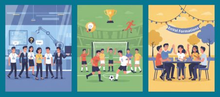 illustration actions extérieures pour les stagiaires envol